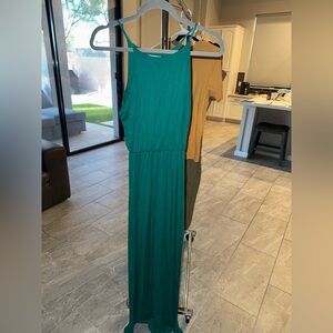 Lush Teal Sleeveless Maxi Dress